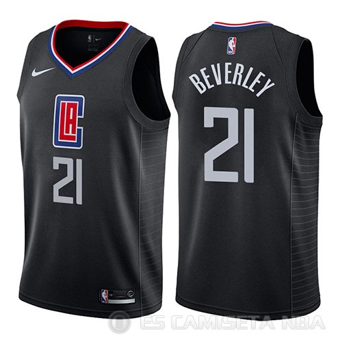 Camiseta Patrick Beverley #21 Los Angeles Clippers Statement 2019 Negro - Haga un click en la imagen para cerrar
